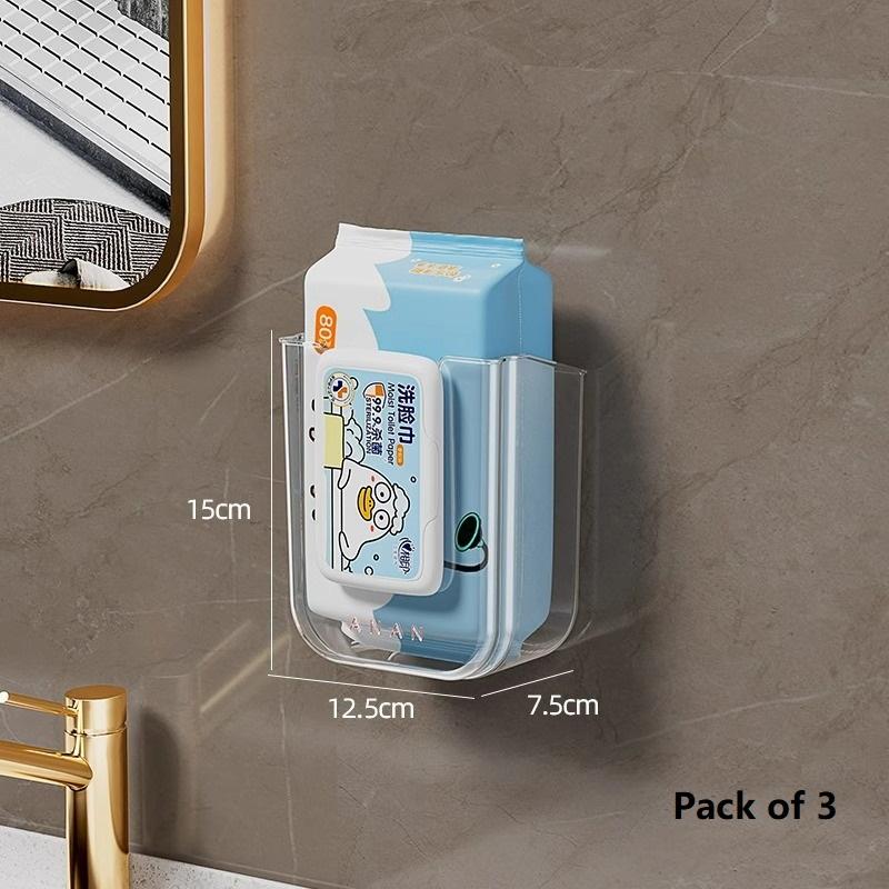 [Popular Choice] Bathroom Non Perforated Wall Mounted Wet Tissue Storage Box with Large Opening and Strong Load-bearing Capacity