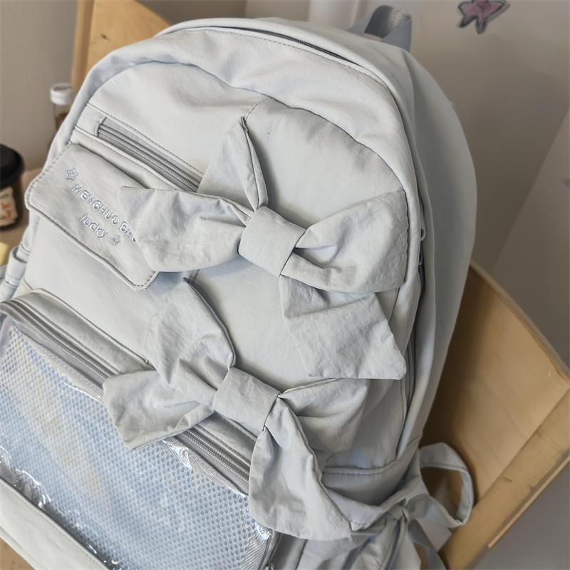 Zaino da Donna con Fiocco Zaino Scolastico Grande Capacità per Studenti