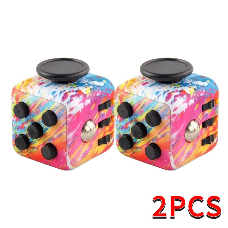 Fashion Decompression Dice Anti-Stress Relieve Adult Children Sensory Gift Fidget Toys Fingertip Press Button Toy For Kids