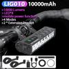 NEWBOLER Luce Bicicletta Anteriore 10000Lumen Luce Bici 10000mAh Torcia Impermeabile Ricarica USB Lampada per Ciclismo MTB Strada Accessori