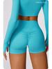 Women's High Waist Ruched Yoga Shorts - Peach Lift, Tight Fit Sports & Running Shorts
