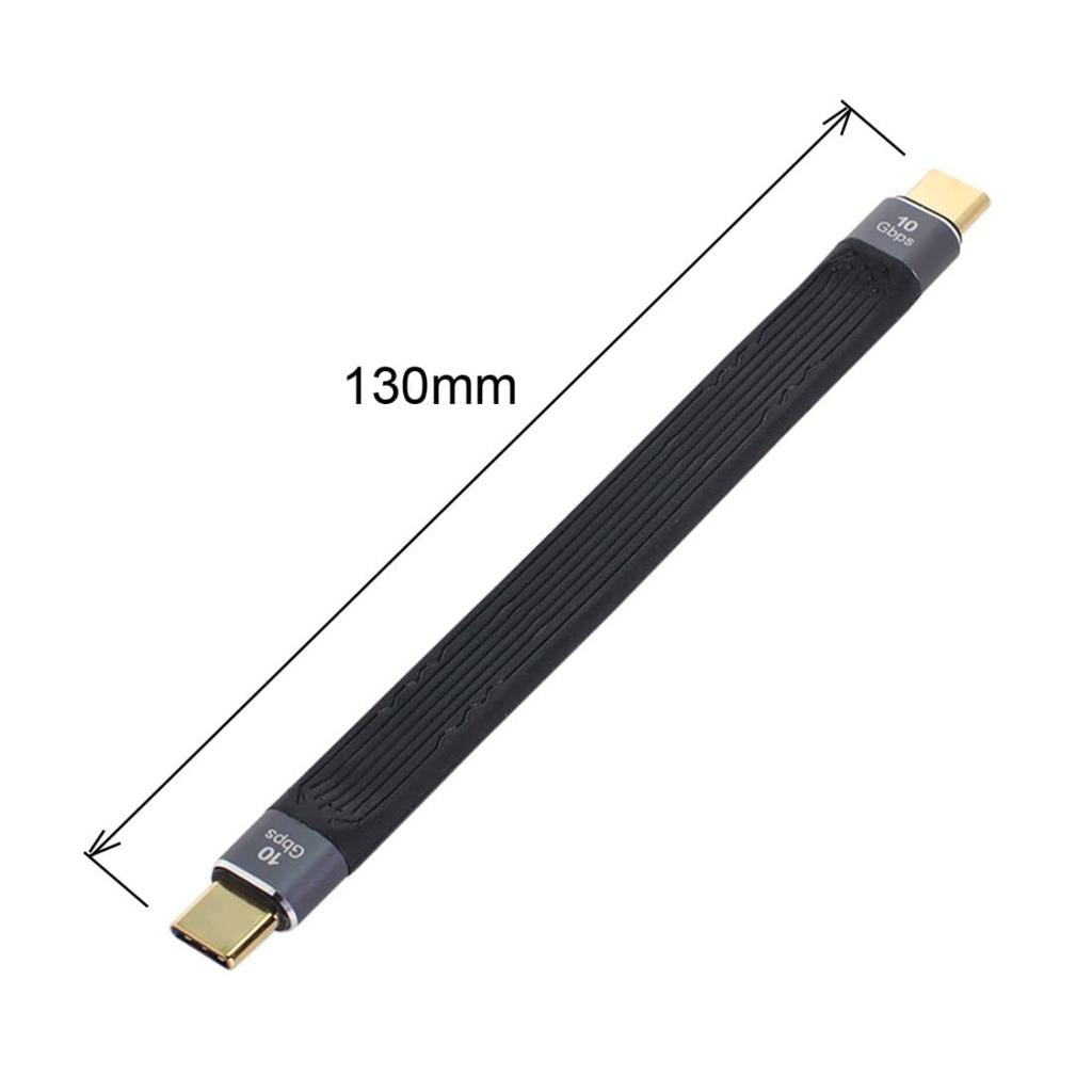 chenyang Male to Male USB 10Gbps 65W 3A Flat Slim FPC Data Cable for Laptop Mobile 13cm USB-C Type-C USB-C 3.1 & Phone,