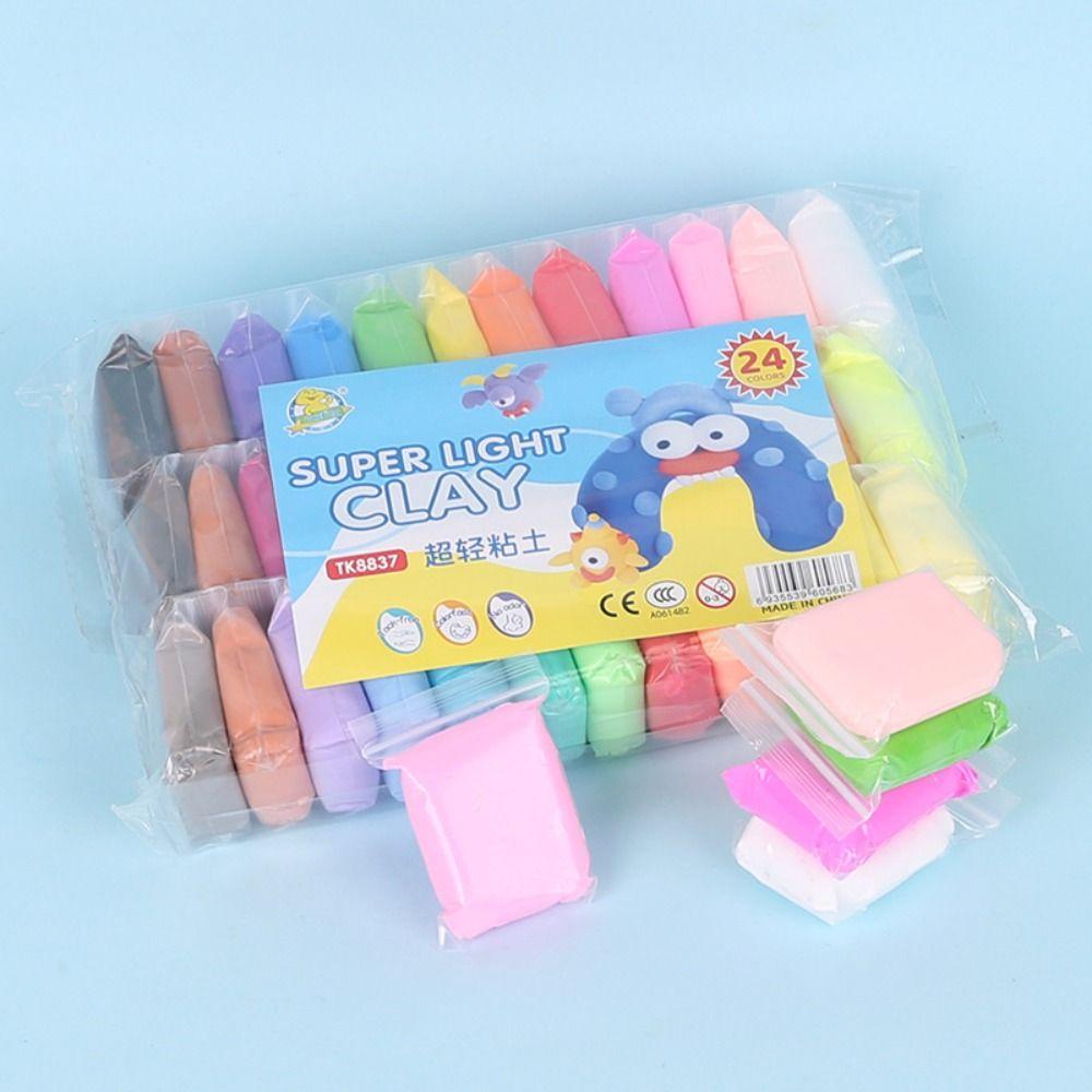 12/24/36 Stück Ungiftiges Lufttrocknendes Ton-Set Pädagogischer Schleim DIY Spielzeug Geburtstags-Weihnachtsgeschenke