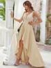Ever-Pretty Women's V-Neck A-line High-Low Hem Backless Sparkly Prom Dress Plus Size Evening Dresses