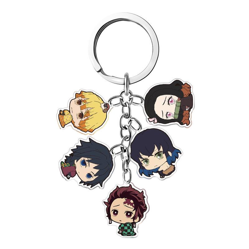 Anime Demon Slayer Acrylic Keychain Transparent Charm Manufacturer Direct Supply Multiple Styles Bulk Custom Beautiful Design