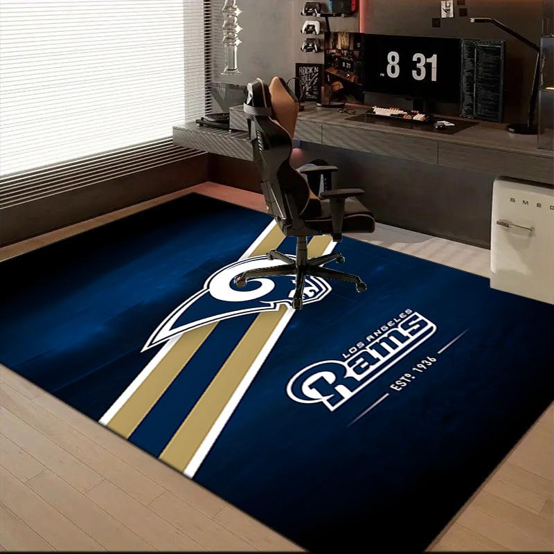 Angeles Rams Team  Rug Game Carpet, Floor Mat for Bedroom Living Room Entryway Rug, Home Decor Idea Gift for Christmas Birthday
