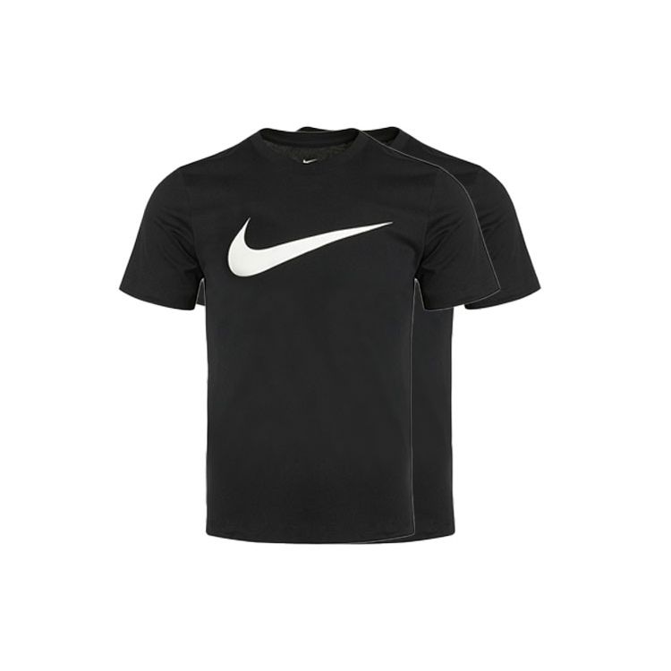 Nike Sportswear Swoosh Casual Printed Crew Neck Short Sleeve T-Shirt Men Tops Black DC5095-010