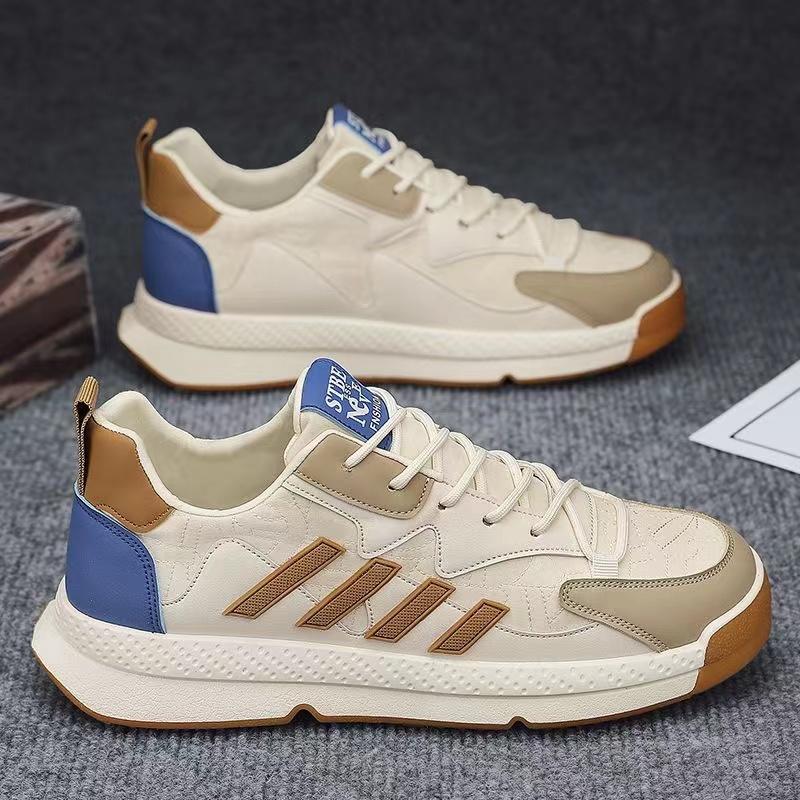 Модные повседневные кроссовки в полоску для мужчин — фото 12