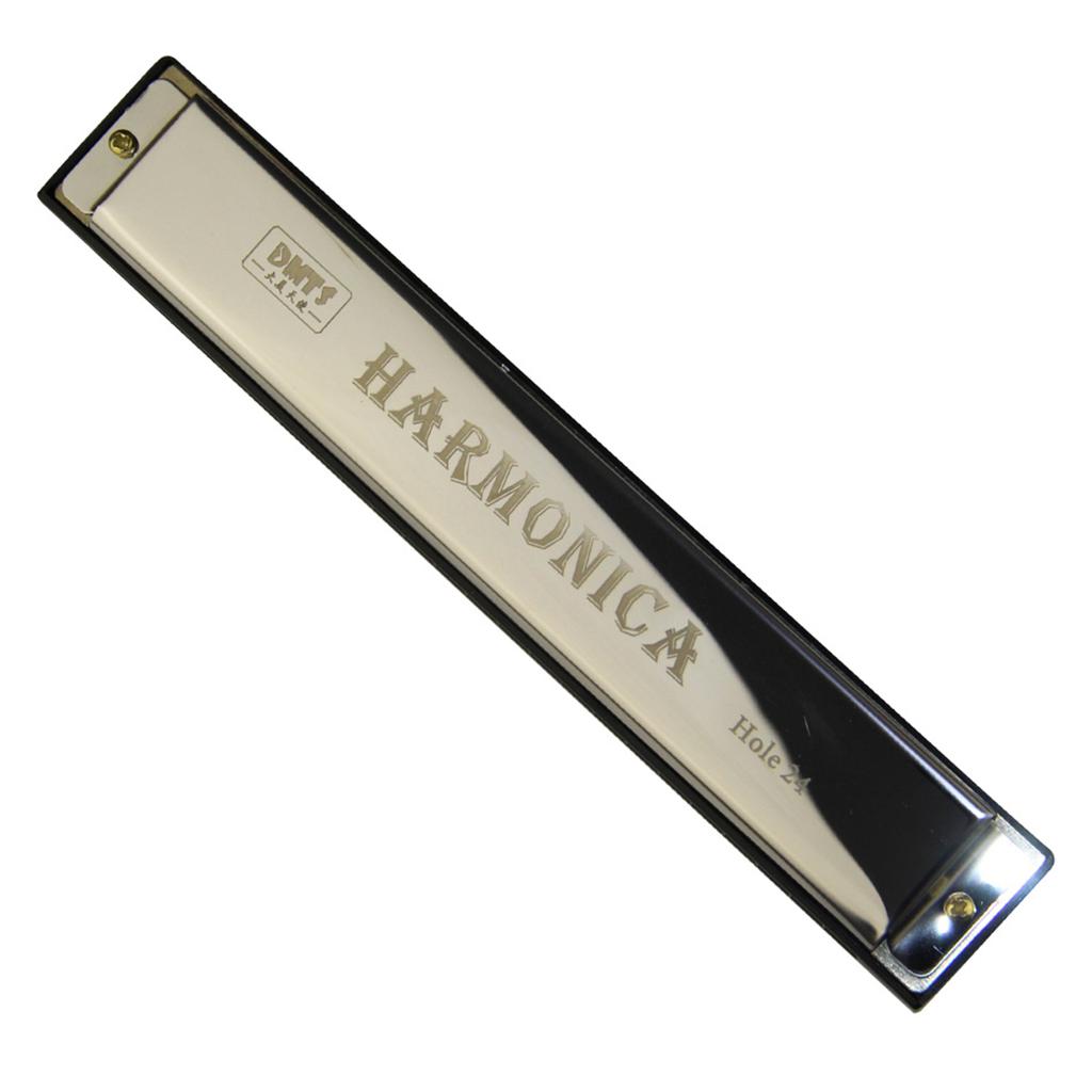 Portable 24 Hole Professional Metal Harmonica Suitable for Beginners, Comes with Case - Student Starter Kit, Children's Gift