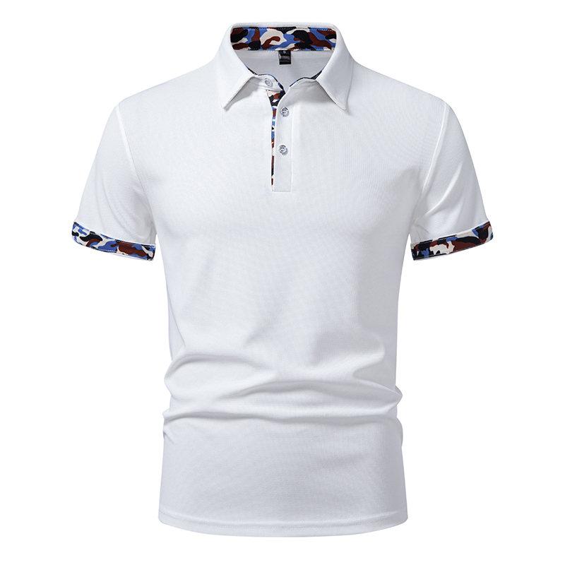 

Mens Summer Tops Camisa Polo Hombre 2026 Vintage Short Sleeve Patchwork Color Polos Tee Shirt Homme De Luxe Camisetas Golf Tops S белый
