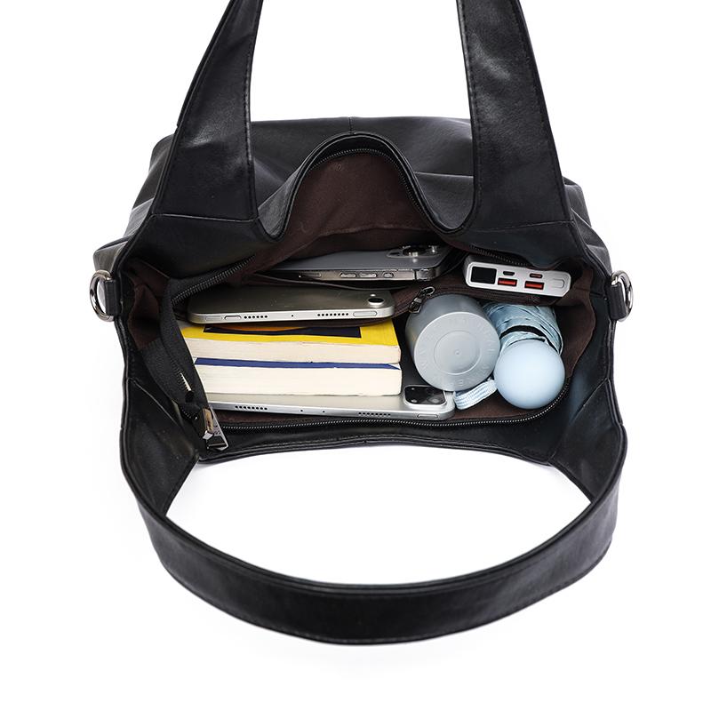Vintage Women's Tote Bag Large Capacity Shoulder Crossbody Bag Commuter Underarm Bag