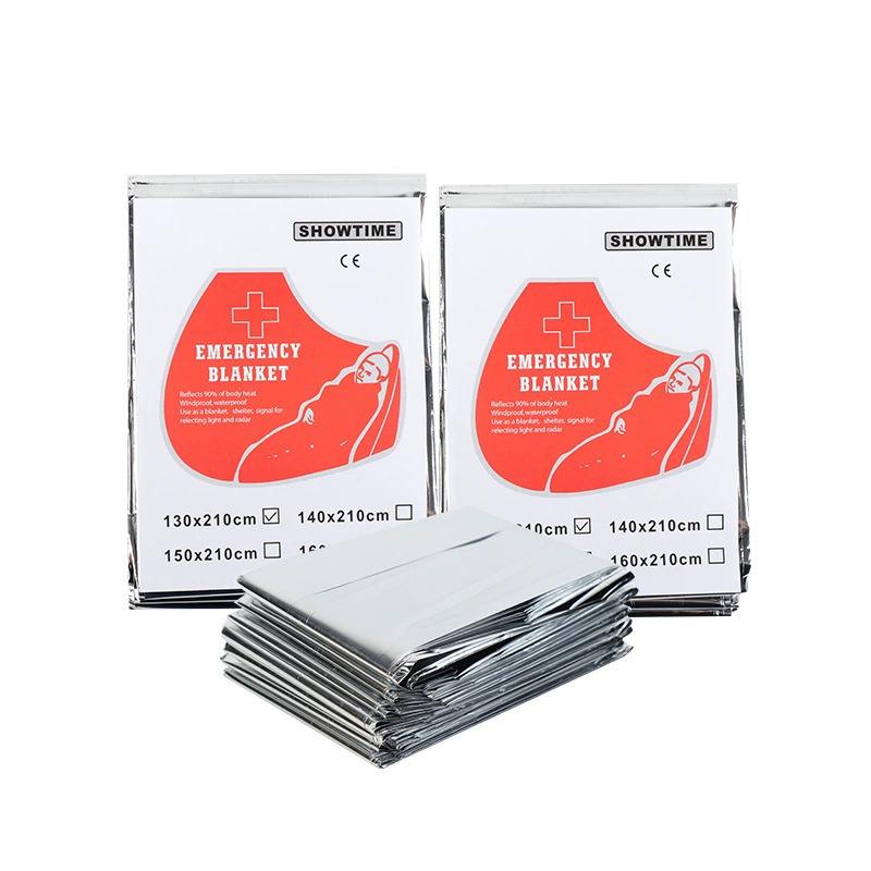 Portable Outdoor Emergency Blanket: Multifunctional, Waterproof, Insulating, for Camping, Earthquake, Cold & Sun Protection.