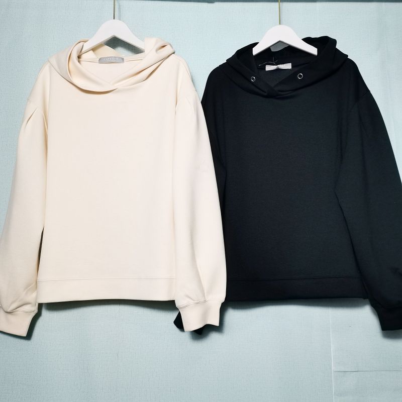 Export Export Original Order Leftover Stock Hooded Pullover Air Cotton Sweatshirt Female Basic Style Pure Color Casual Baixian Autumn Student