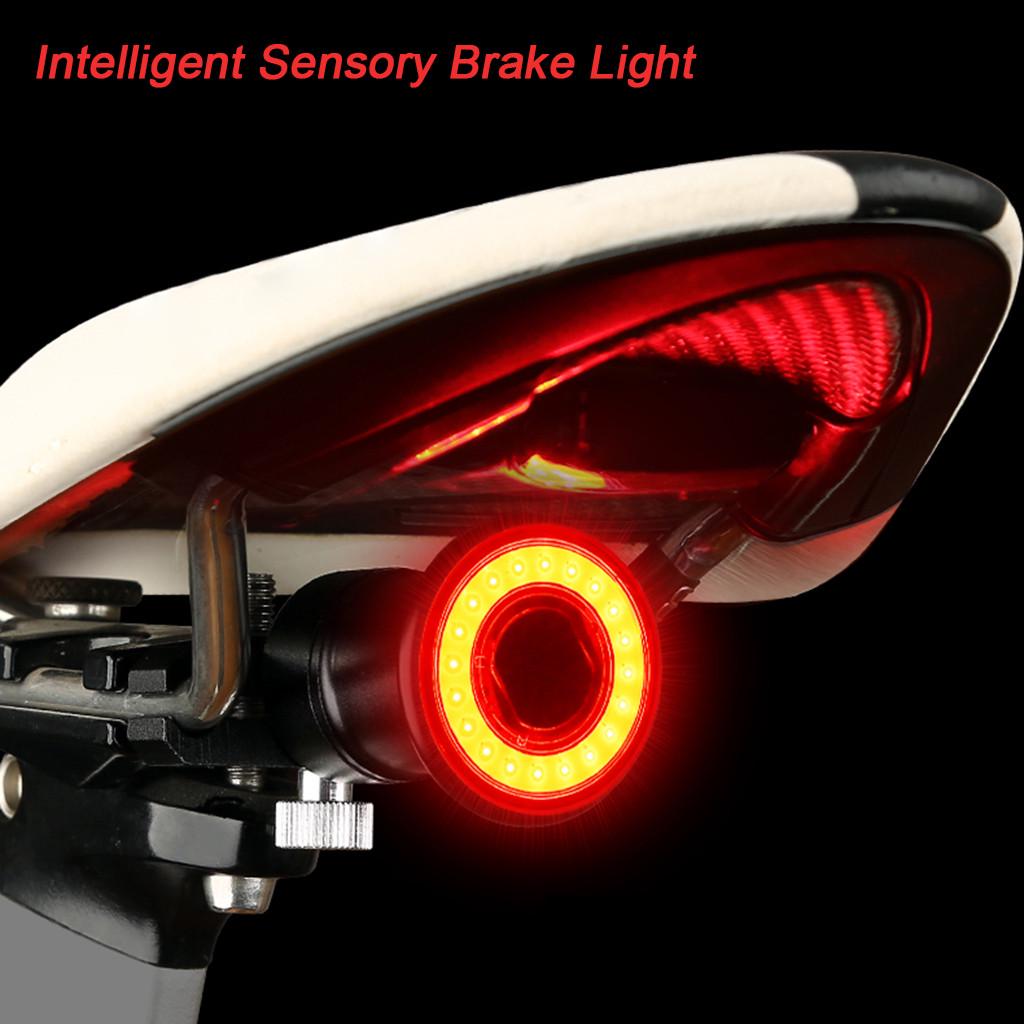 Bicycle Taillights Intelligent Brake Induction Mountain Bike Lights USB Charging