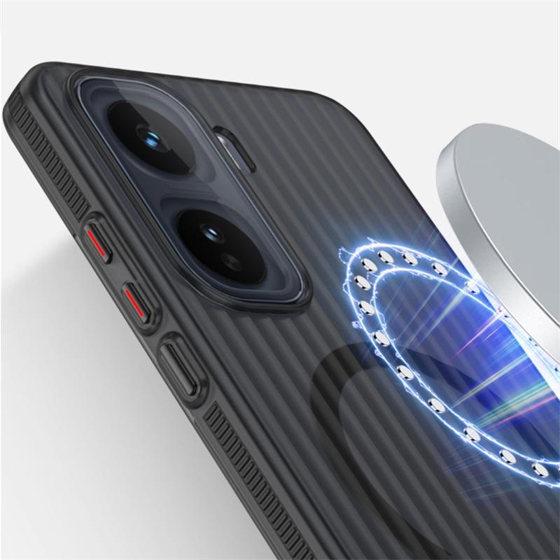 For Vivo iQOO Neo11 Case Hard PC Transparent Magnetic MagSafe Anti-slip Protective Back Cover Shell
