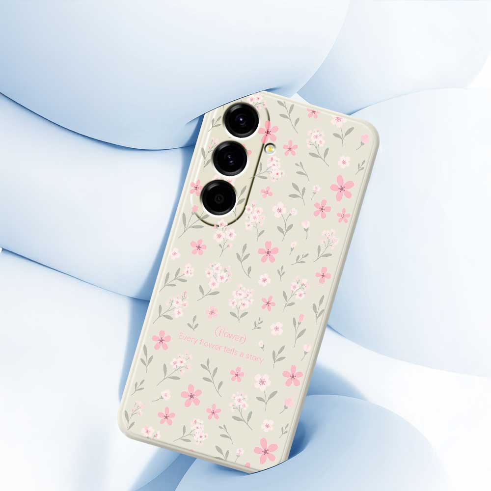 For Samsung Galaxy A56 5G Case Small Flower Pattern Printing Straight Edge TPU Phone Back Cover