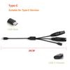 Type-C Male to Female & 5-Pin XLR Audio Cable Set