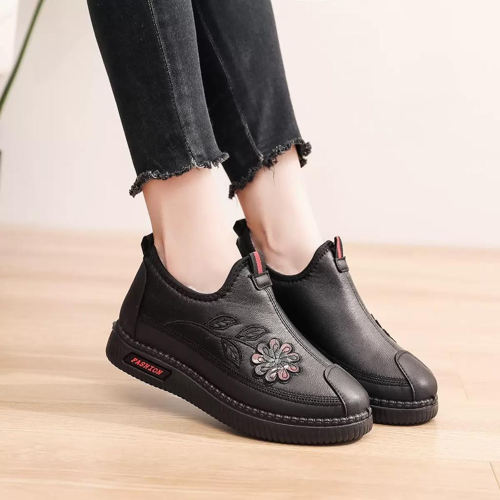New Winter Design Warm Boots Comfort Casual Furry Keep Warm Fur Leather Sneakers for Women Winter Plush Ankle Boots