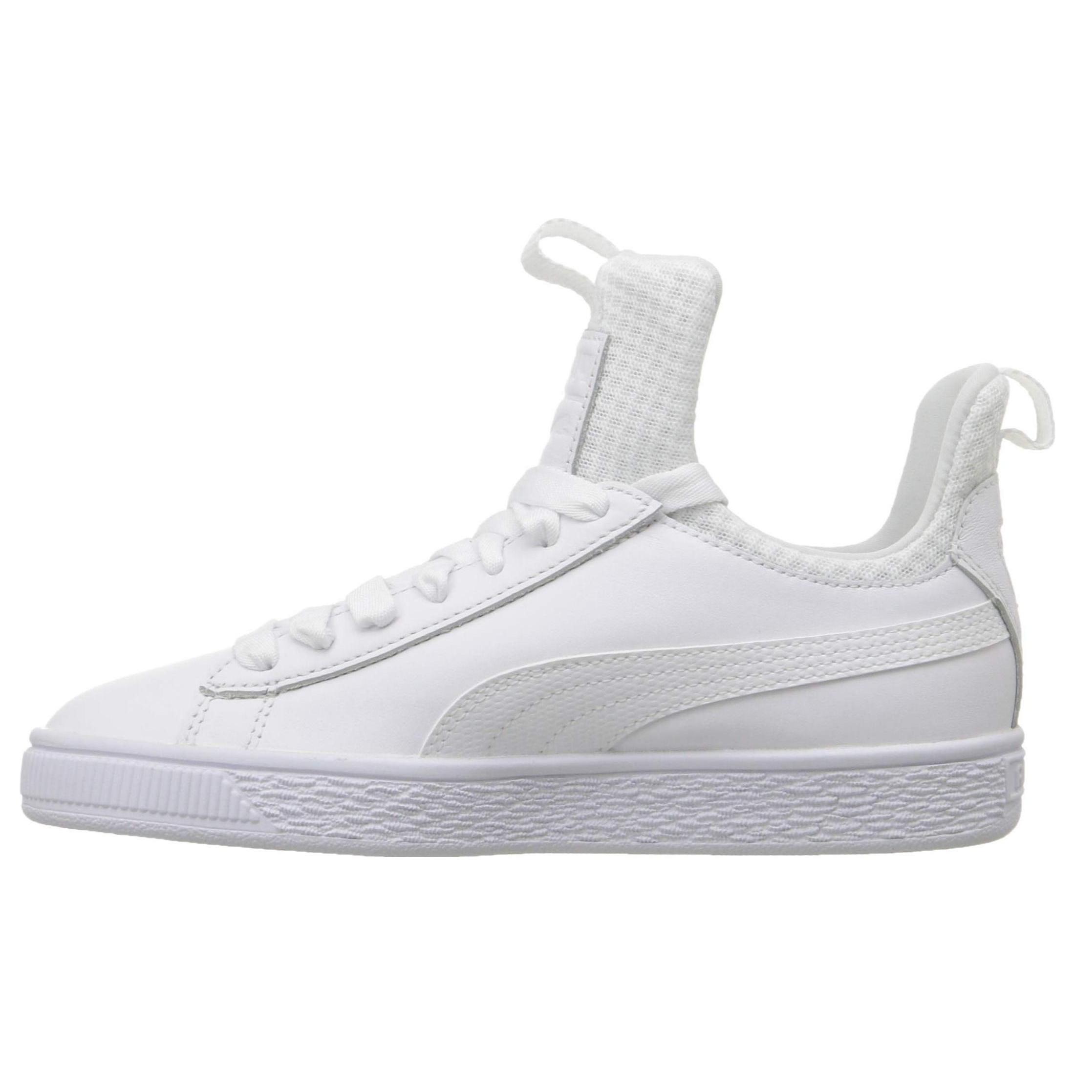 

New PUMA Basket Series Low Top Kids Skateboarding Shoes White Kids 365957-01 37