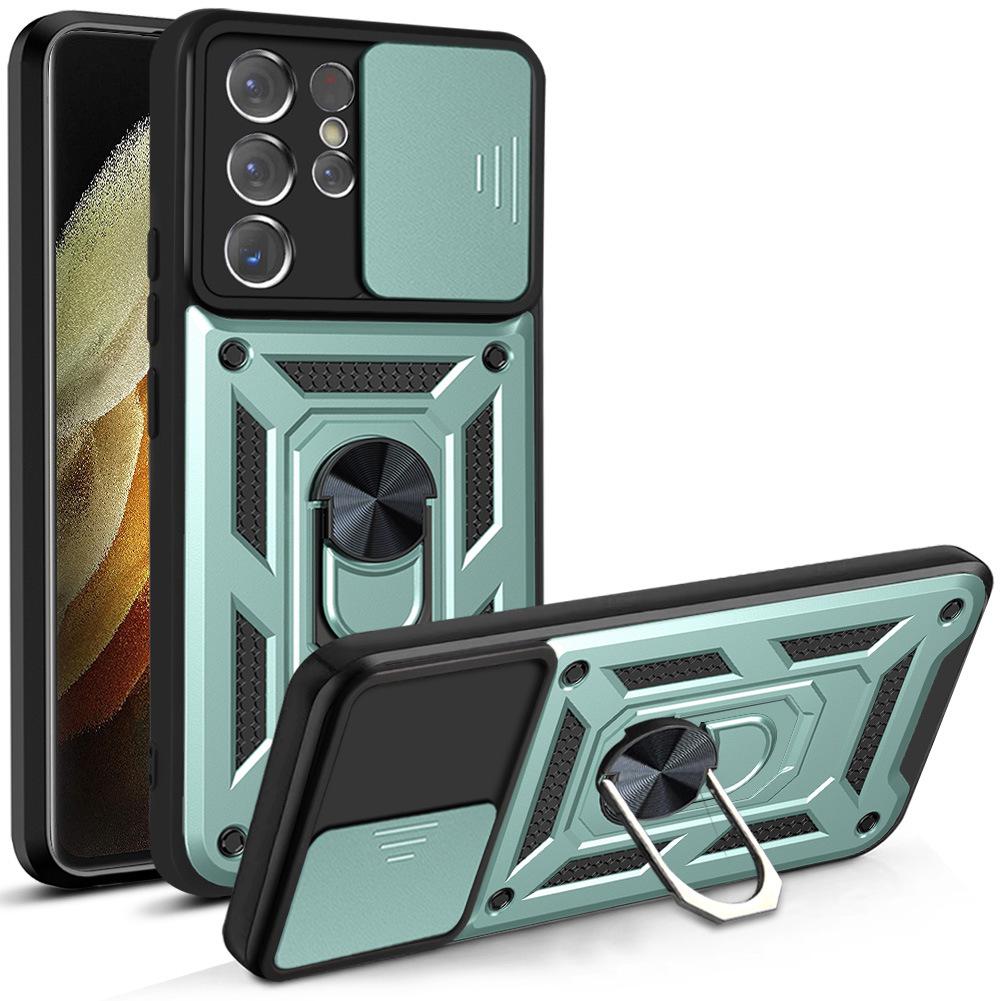 Cover Case for Samsung Galaxy S21 Ultra S 21 Plus S21 FE Camera Lens Protective Car Holder Magnetic Armor Shockproof Bumper Case