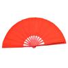 Tai Chi Martial Arts Kung Fu Bamboo Silk Dance Pratice Training Performance Fan (Red Rib)