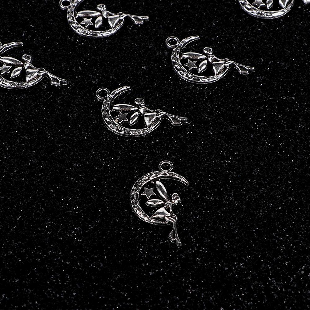 10Pcs Pendants Moon Stars Jewelry Making DIY Bracelet Necklace Charms Accessories