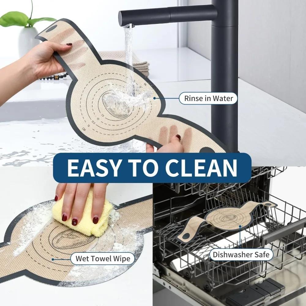 Bread Baking Mat, Oven Baking Mat, Reusable Silicone Bread Sling, Long Handle Non Stick Liner, Transferable Dough Pastry Product