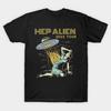 Men Black Print T-shirt Hep Alienn Girl Drummerr 2003 Tour Connecticutt Band No-Cut Transfer Paper Print Cotton Tshirt