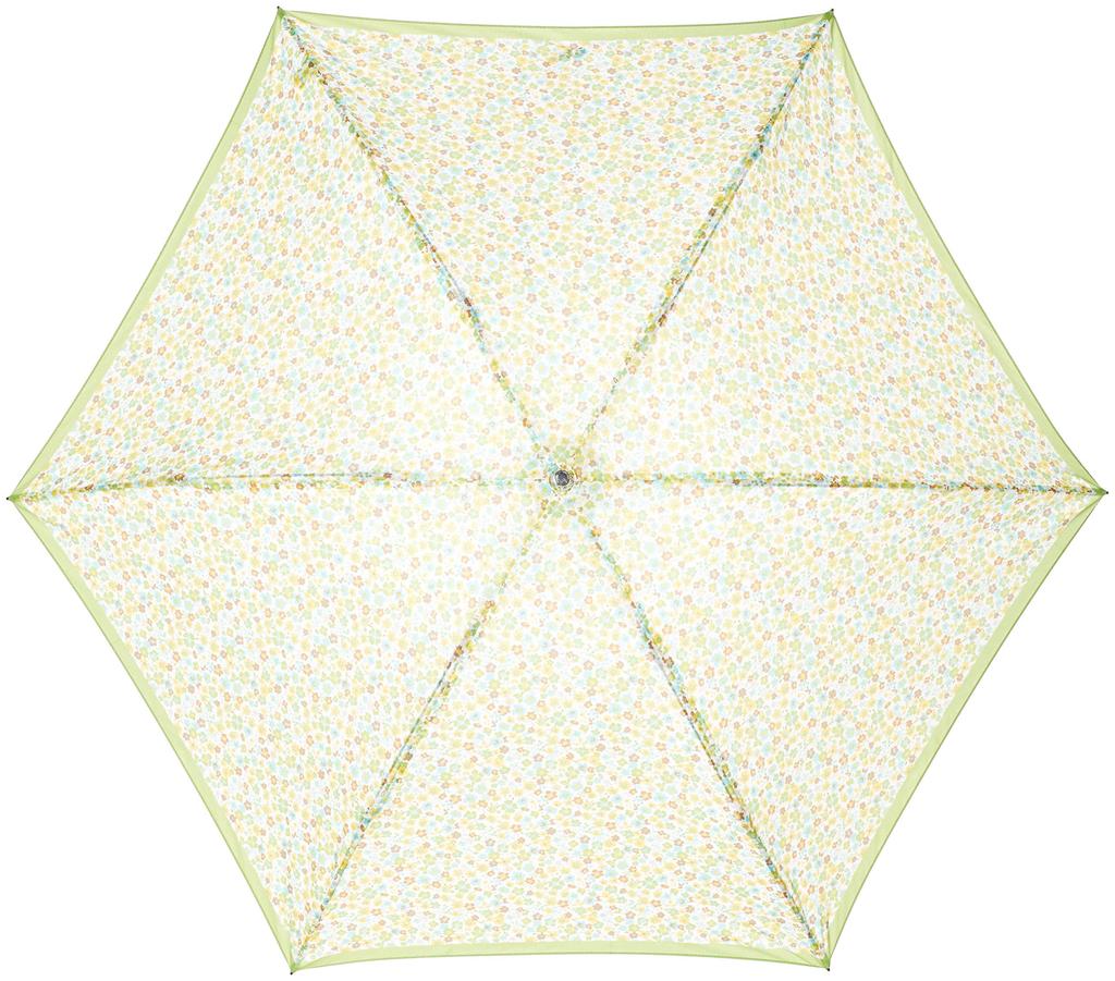 Aiu Small Floral Print Umbrella for 1AI Made in 50cm Ribs Women, 1704007, Green, Japan, (Free Size)