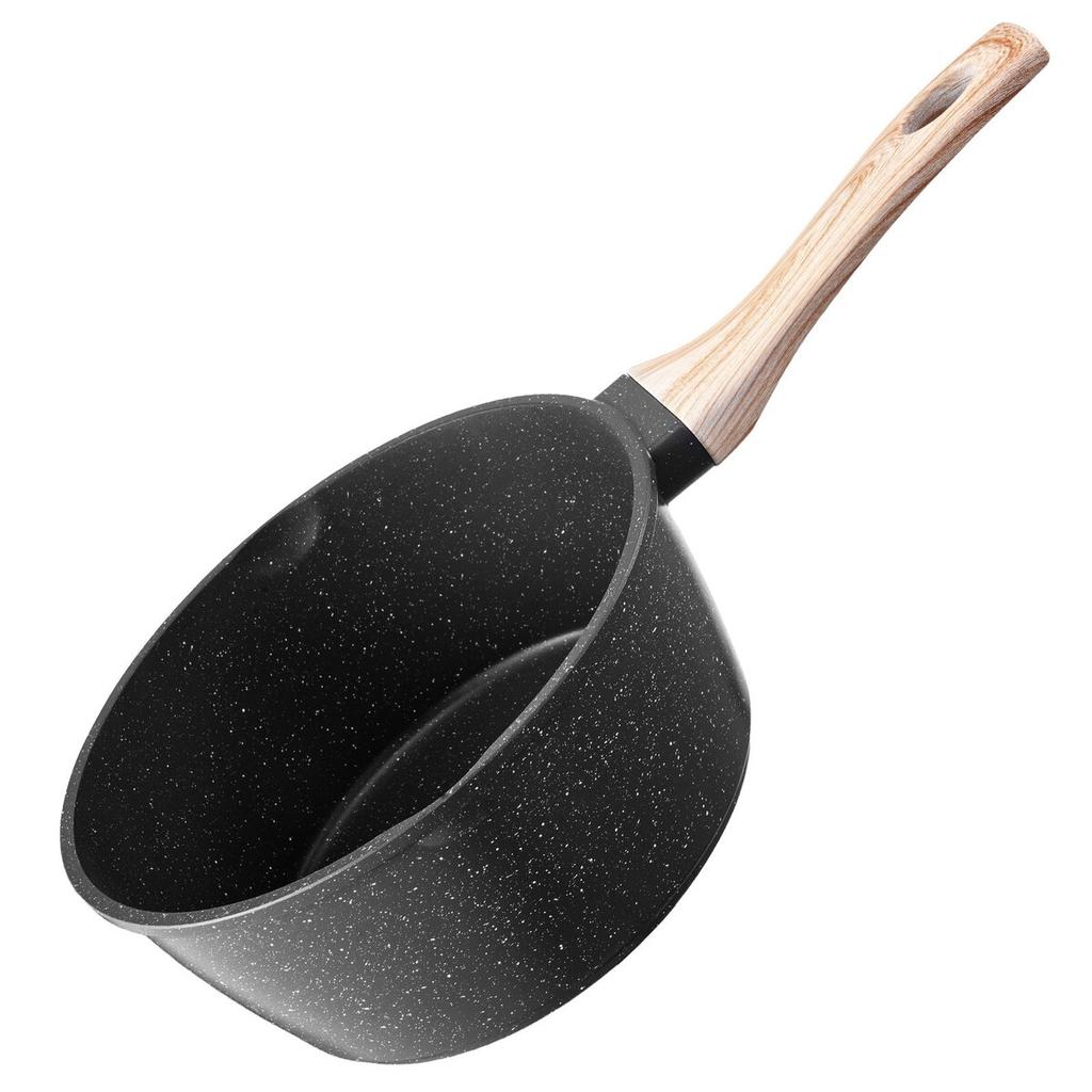 2.5 QT Saucepan, Nonstick Saucepan with Tempered Glass Lid, Multipurpose Cooking Sauce Pot with Detachable Handle, Sauce Pan Small Kitchen Cooking Pot