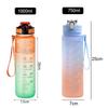 1L Water Bottle Roomy Fitness Athletic Water Bottle with Time Marker Lightweight To Carry Outdoor Activity Travel Drinking Bottle Drinkware