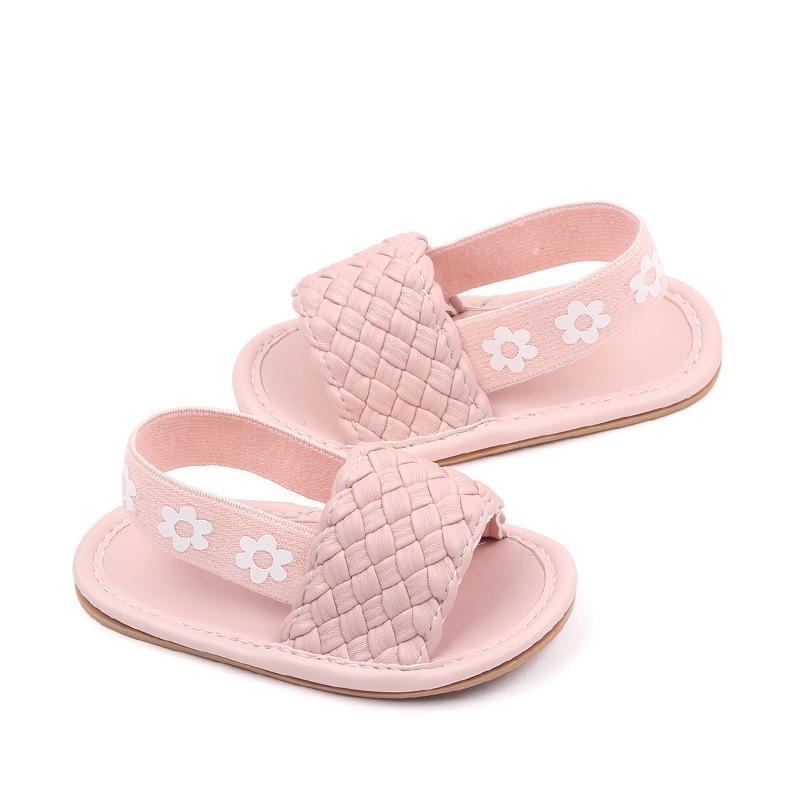Baby Girls Sandals Ruffle Bowknot Premium Soft Sole Anti-Slip Open Toe Breathable Summer Outdoor First Walker Shoes Baby Sandals