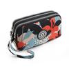 Waschbare Denim Damen Mehrfachfach-Clutch: Münz-, Make-up- und Handyaufbewahrung.