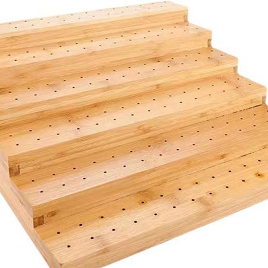 Supporto per spiedini in bambù con 180 fori, 6 ripiani, ecologico, facile da montare, ideale per antipasti.