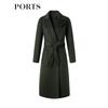 PORTS Women's Cashmere Long-Sleeve Mid-Length Coat