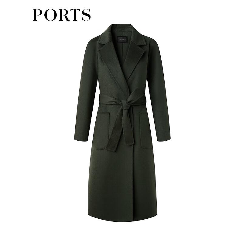PORTS Women's Cashmere Long-Sleeve Mid-Length Coat