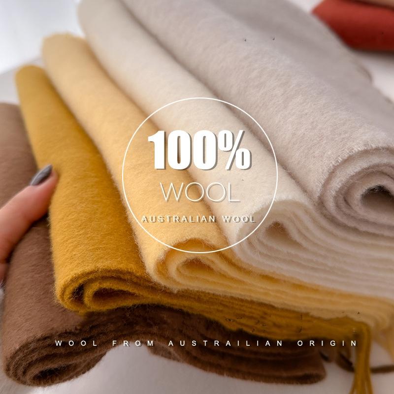 Winter Wool Scarf Solid Color Fashion Scarf Men'S And Women'S Universal Warm And Cold Proof Scarf