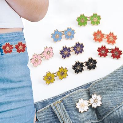 Kirschblüten-Knopfversteller für Hosen und Röcke Sakura Taillenverenger Einstellbare Taillenschnalle für Jeans Kein Nähen erforderlich