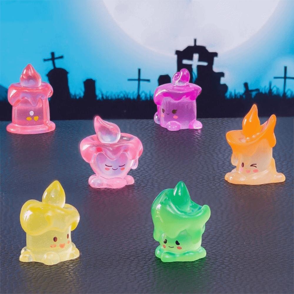 Mini Mini Candle Ornament Resin Candle Statue Halloween Candle Figurine  Ghost Festival