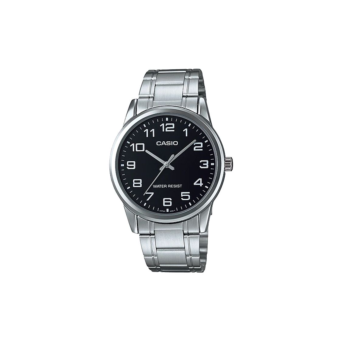 Casio Standard Series Life Waterproof Versatile Quartz Movement Stainless Steel Strap Mens Watch Black Dial Men watches MTP-V001D-1B Regular Watch Box,Black Dial