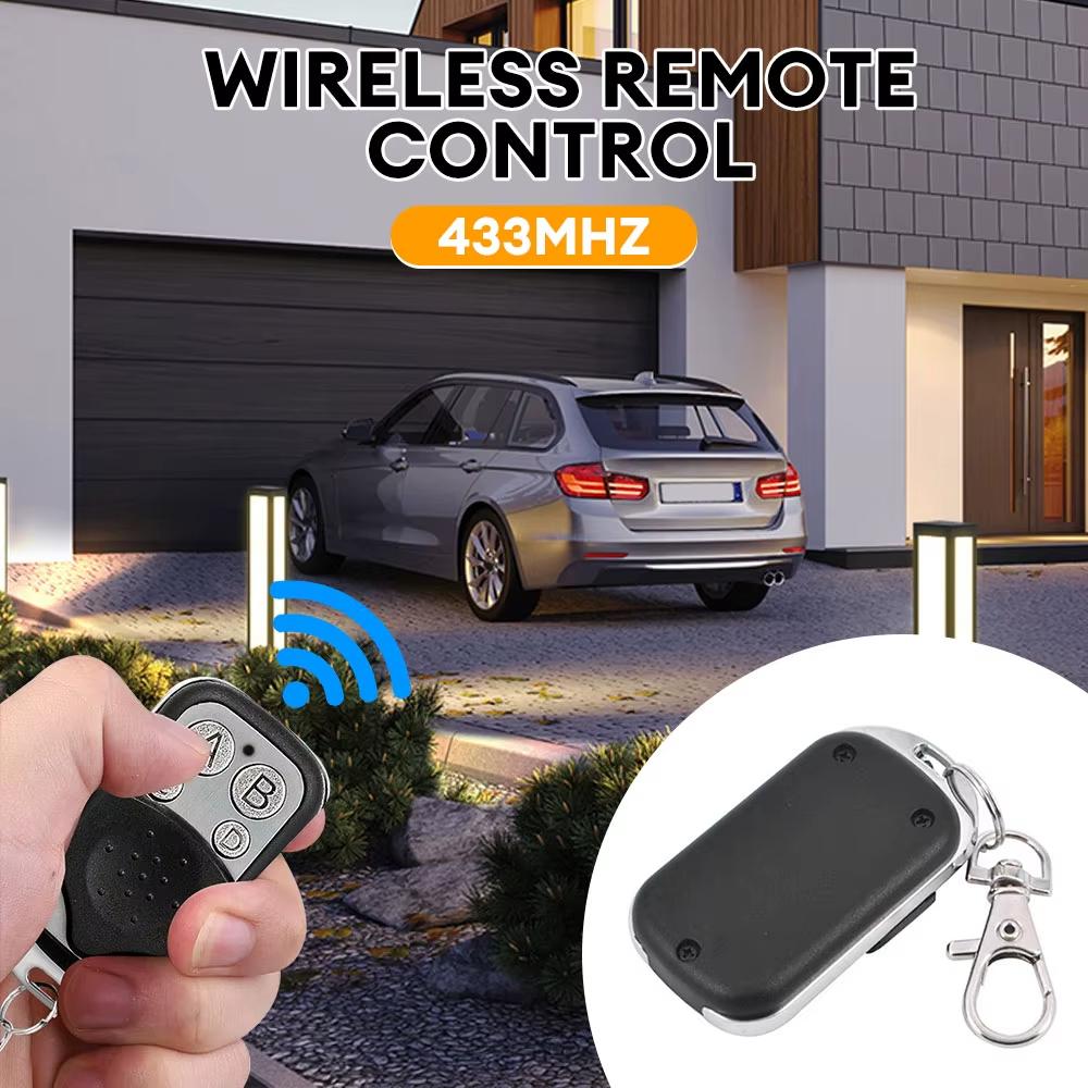 433 MHz Metall-Druckknopf-Fernbedienungssender ABCD/Schloss Entsperren 4 Taste Universal 4 Tasten Garagentoröffner Fernbedienung