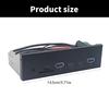 Fast Speed USB3.2 Gen1 Optical Drive Bay Panel Featuring Double Type C And 3.5mm Auditory Port for Desktop 5.25inch Bay