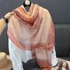 Women's Spring & Autumn Cotton-Linen Scarf: Airy Beach Shawl & Sun Protection Accessory.