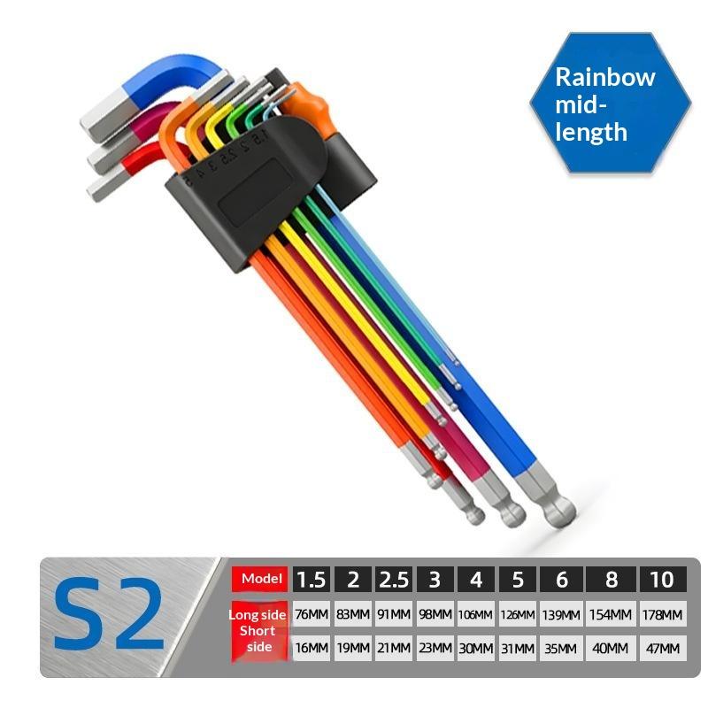 Allen Key Set L Wrench Kit For Allen Screw 7/9Pcs Long Arm Hex Key Set 1.5Mm-10Mm Hexagon Spanner Hand Tools For Bicycle Repair