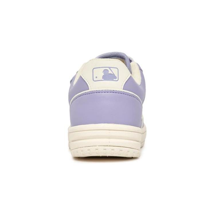 New MLB Chunky Liner Cushioning, Wear Resistant Low Top Kids' Skateboarding Shoes White Purple Kids' 7ASXCA13N-43VOL