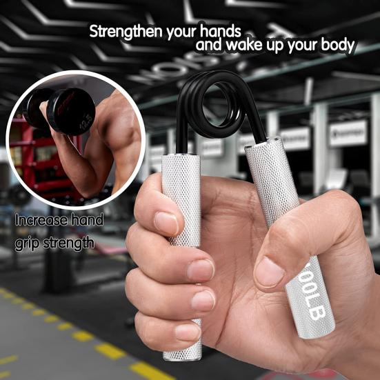 Allenatore per la forza della presa Design ergonomico Antiscivolo Resistenza da 200 libbre Recupero muscolare Dimensioni compatte Pinza per mano pesante Allenatore per avambraccio per dita per uomo