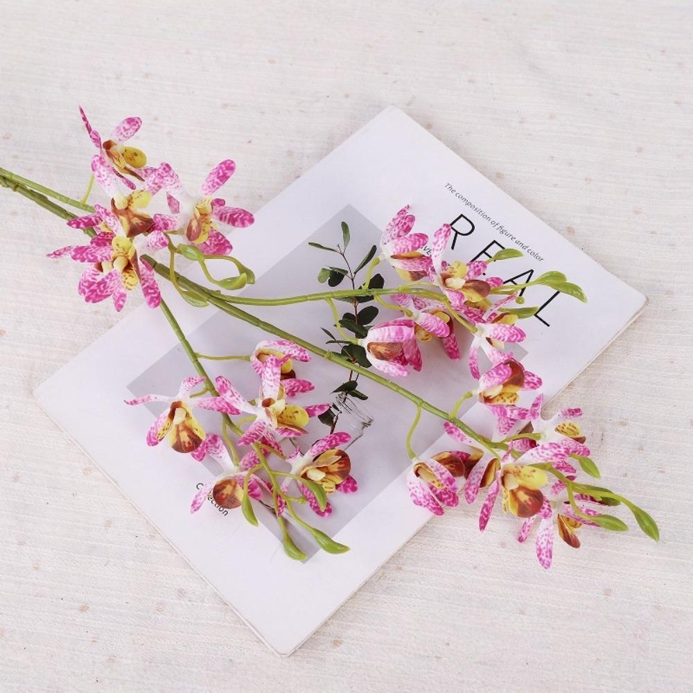 Small Butterfly Orchid Artificial Vanda Orchid Flower Handmade Real Touch Simulation Mini Orchid Artificial 72cm