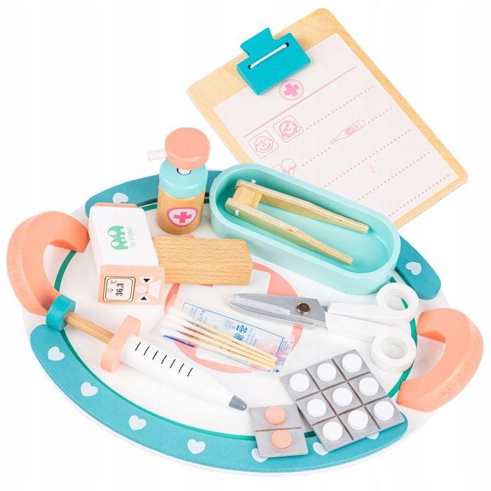 Coffret docteur en bois pour enfants avec accessoires - Kinderplay (KP2940)