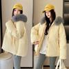 Winter New Hooded Big Fur Collar Warm Cotton Clothes Women's Small Fashion Loose Cotton-padded Coat