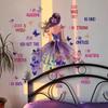 Cartoon Girl Wall Stickers Multicolor Wall Decorative Sticker Creative Wall Decal  Girl Bedroom